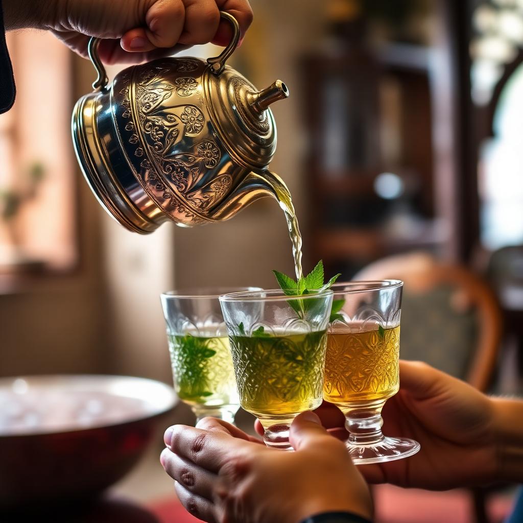 Thé à la menthe marocain
